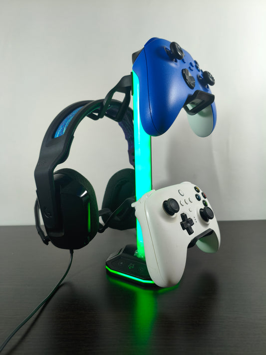 Soporte RGB + Hub para Audifonos y Controles