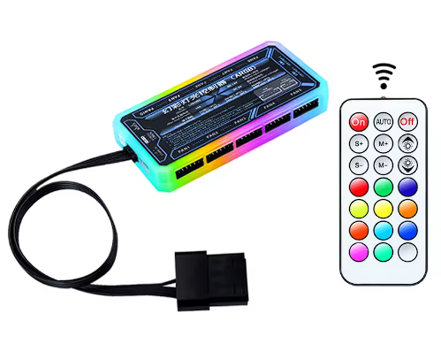 Hub RGB Multi-Ventilador - Remoto Inalámbrico