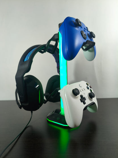 Soporte RGB + Hub para Audifonos y Controles